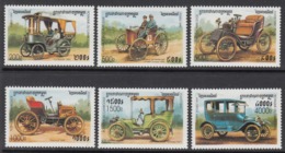 1999 Cambodia Automobiles Cars Complete Set Of 6  MNH - Cambodge