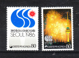 Korea Sud -  1986. Giochi Sportivi Asiatici. Asian Sports Games. Complete MNH Series - AFC Asian Cup