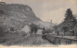 CPA 39 SALINS LES BAINS QUAI DE L HOPITAL ET FORT ST ANDRE - Autres & Non Classés