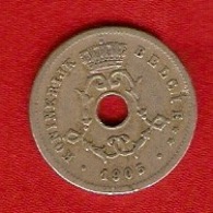 Belgique 1903 NL - 5 Centimes - Leopold II - Monnaie - 5 Cent