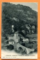 LAC108, St. Maurice, Entrée De La Grottes Aux Fées Avec Le Château, 3617, édit. Burgy, Non Circulée - Saint-Maurice