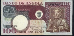 ANGOLA P106 100 ESCUDOS  10.6.1973  #EF    VF   NO P.h. - Angola