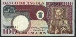 ANGOLA P106 100 ESCUDOS  10.6.1973  #NO    VF   NO P.h. - Angola