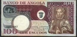ANGOLA P106 100 ESCUDOS  10.6.1973  #IJ    VF   NO P.h. - Angola