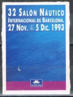 Viñeta 32 Salon Nautico Internacional BARCELONA 1993. Label, Cinderella ** - Variedades & Curiosidades