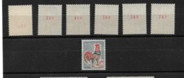 France N°1331A** Roulettes Avec N° Rouge 7 Timbres Cote 94.5€ - Francobolli In Bobina