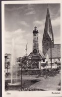 Germany PPC Eutin Marktplatz EUTIN 1954 HAMBURG Notopfer BERLIN Label Heuss Stamp Echte Real Photo Véritable (2 Scans) - Eutin