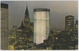 Pan American Airlines Airways Building Chrysler NYC New York City Postcard - Lugares Y Plazas
