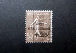 FRANCE 1930 N°267 OBL. (CAISSE D'AMORTISSEMENT 4ÈME SÉRIE. SEMEUSE LIGNÉE. +25C SUR 50C BRUN) - 1927-31 Sinking Fund