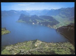 CPM Neuve Suisse Flugaufnahme Von HERGISWIL A/See Vierwaldstättersee Und Bürgenstock - Hergiswil