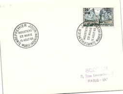 REUNION - LETTRE CACHET ROND PREMIER JOUR MOUSTIERS Ste MARIE 15.08.1965  /2-R10 - Lettres & Documents