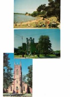 3 LONDON, Ontario, Canada, St Paul's, Court House, Fanshawe Lake, Old Chrome Postcards, Middlesex County - London