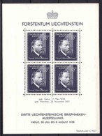 Liechtenstein 1938 Mi#Block 3 Mint Very Light Hinged - Unused Stamps