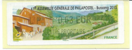 Timbre 0.63 € - 61° Asssemblée Générale De Philapostel - Bussang 2013 - Autres & Non Classés