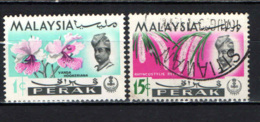 PERAK - 1965 - ORCHIDEE E SULTANO IDRIS SHAH - USATI - Perak