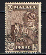 PERAK - 1957 - TIGRE E SULTANO YUSSUF IZUDDIN SHAH - USATO - Perak