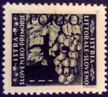 Istrie Istra Yougoslavie Yougoslavia 1946 Italie Italia Raisin Grape Surchargé Overprinted Tasse Taxe Tax Yvert T2 * MH - Ocu. Yugoslava: Istria