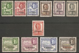 SOMALILAND 1951 SET SG 125/135 FINE USED Cat £85 - Somaliland (Protectoraat ...-1959)