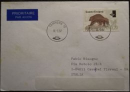 1997 Finland Tampere - ATM Gulo Gulo (Ghiottone) Mk 3,20 - Used Stamp On Air Mail Cover To Italy - Machine Labels [ATM]