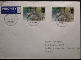 1998 Finland Tampere - ATM Pteromys Volans Mk 2,40  2,70 - Used Stamps On Cover To Italy - Automatenmarken [ATM]