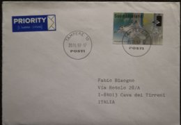 1997 Finland Tampere - ATM Pteromys Volans Mk 3,20 - Used Stamp On Priority (label) Cover To Italy - Automaatzegels [ATM]