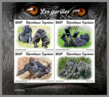 TOGO 2019 MNH Gorillas Gorilles M/S - IMPERFORATED - DH1946 - Gorilla's
