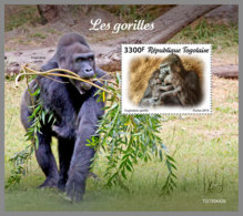 TOGO 2019 MNH Gorillas Gorilles S/S - IMPERFORATED - DH1946 - Gorilla's