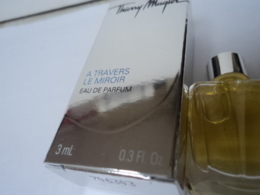 MUGLER "  A TRAVERS LE MIROIR"   MINI EDP  3  ML LE DERNIER !!  VOIR & LIRE  !!! - Miniatures Femmes (avec Boite)