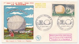 FRANCE => 4 Enveloppes FDC - Pleumeur Bodou / PJ Et Inauguration - 29 Sept 1962 Et 19 Oct 1962 - Telecom