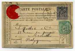 Carte Precurseur / T18 BORT / Dept 18 De La Corrèze / Aff Composé Au Type SAGE / 1878 - 1877-1920: Semi Modern Period