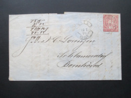 AD NDP 1871 Kieler Wurststempel Auf Beleg Mit Inhalt Nach Schlamersdorf Bornhöved - Lettres & Documents
