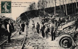 Chemin De Fer Déraillement Du Train Entre Valleroy Et Moustiers 1 Mai 1908 Très Belle Carte - Autres & Non Classés