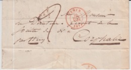 BELGIUM USED COVER 10/06/1854 NAMUR A HUY CACHETS - 1830-1849 (Independent Belgium)