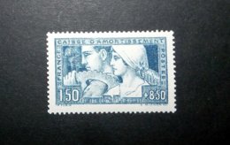 FRANCE 1928 N°252II * (CAISSE D'AMORTISSEMENT. LE TRAVAIL. 1F50 + 8F50 BLEU. TYPE II) - 1927-31 Caisse D'Amortissement