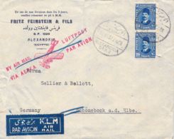 Lupo Cover Alexandria > Schönebeck / Elbe 1937 - Storia Postale