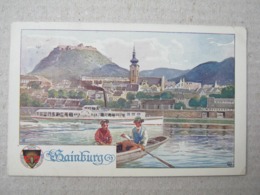 Austria / Hainburg, 1915. / Donau Dampfschiff Wappen Burg Hainburg A.d.Donau - Hainburg