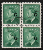 CANADA  Scott # O 16 VF USED BLOCK Of 4 (Stamp Scan # 553) - Sobrecargados