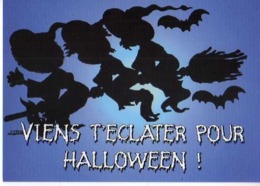 Collection Halloween,Viens T'eclatert,sorciere,balai,chauve Souris,illustrateur Matem - Halloween