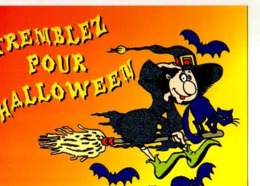 Collection Halloween,Tremblez Pour Halloween,sorciere,balai,chauve Souris,chat,illustrateur Matem - Halloween