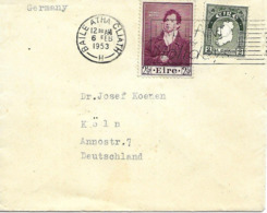 Baile Atha Sur Lettre Vers Allemagne 1953 Cover, Brief - Cartas & Documentos