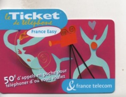 Télécartes.Le Ticket De Téléphone.50F 2002 - Biglietti FT