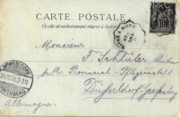 Perfin H&C Cover. Perfore Sur Carte Postal. France 1900 - Perforadas