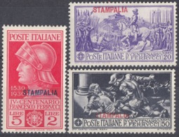 STAMPALIA, ISOLE ITALIANE DELL'EGEO - 1930 - Lotto Di 3 Valori Nuovi MH: Unificato 12, 14 E 16. - Egée (Stampalia)