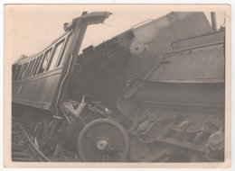 Photo Originale Accident De Train De CORQUOY Près Chateauneuf Du Cher Entre Bourges Et Montluçon - Treinen