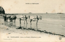 PLOUGASNOU ** ENV PRIMEL ** TREGASTEL ** LE DIBEN ** CHARGEUR DE SABLE AVEC CHEVAL**ANDRIEU ** - Plougasnou