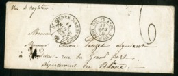 1859 C-à-d "ST PIERRE MARTINIQUE 11/8/59" Sur Env. Avec Son Texte, Adressée En France Avec La Taxe Tampon "6" - Storia Postale