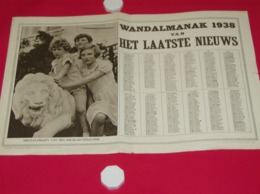 Kalender Calendrier - 1938 - Pub Reclame Het Laatste Nieuws - 3 Koningskinderen - Big : 1921-40