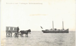 Pays-Bas - Motorboot Met Postwagen - Schiermonnikoog - Malle Poste - Bateau - Schiermonnikoog