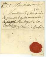 Guerre De Sept Ans 1758 Lettre Pour L'armee De SOUBISE Gallargues-le-Montueux Lunel Lutterberg Rochemore Monteil - Bolli Militari (ante 1900)