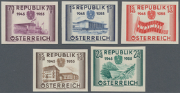 Österreich: 1955. Wiederherstellung Der Unabhängigkeit Der Republik Österreich, 10 Jahre. Set Mit Al - Lettres & Documents